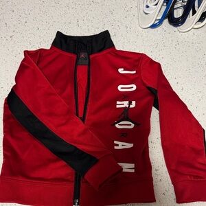 Jordan Red and Black Zip-Up Athletic Jacket